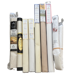 Cross Stitch / Needlepoint Fabrics / Linens - Bundle of 8